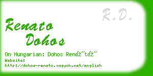 renato dohos business card
